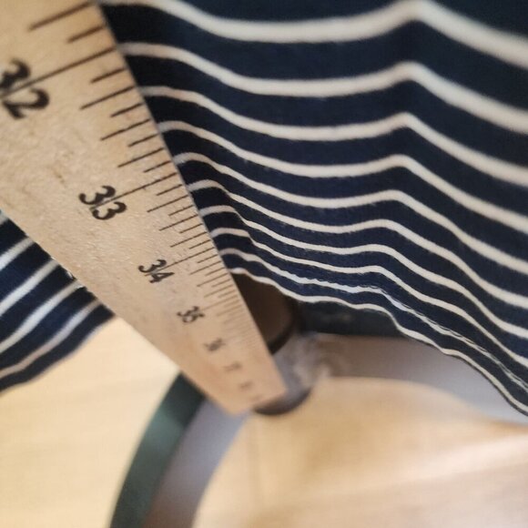 Old Navy Soft Jersey Knit Fit & Flare Midi Sundress Striped Large (12/14) Petite - Picture 9 of 15